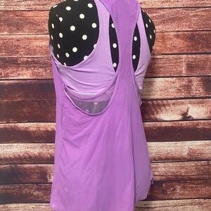 Lululemon Cross Conditioning 2-In-1 Tank *Medium Support B/C Cup Purple sz 10